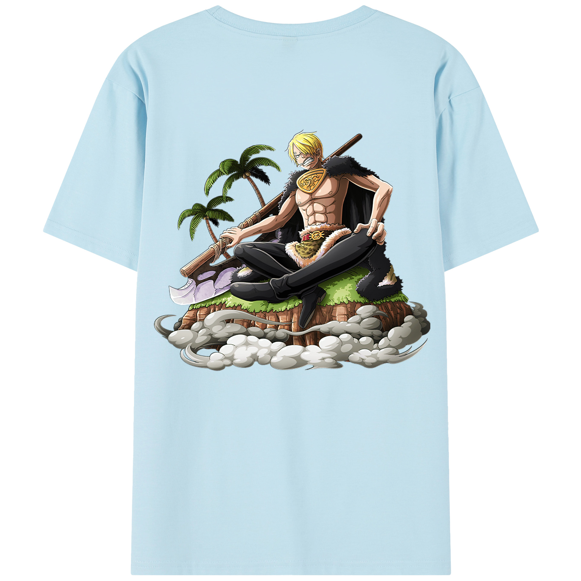 ワンピース サンジ ONE PIECE Sanji 綿100％半袖Tシャツ（背面プリント）